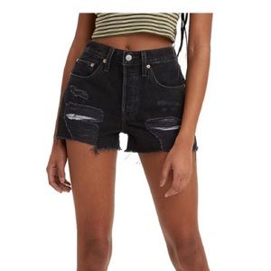 Levi’s high waisted jean shorts
